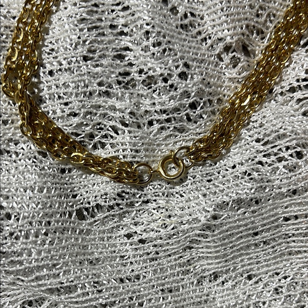 Women’s vintage long Gold Layered Necklace c33 - Picture 4 of 5